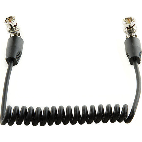 SHAPE Coiled SDI Cable with Right Angle Connectors (10")