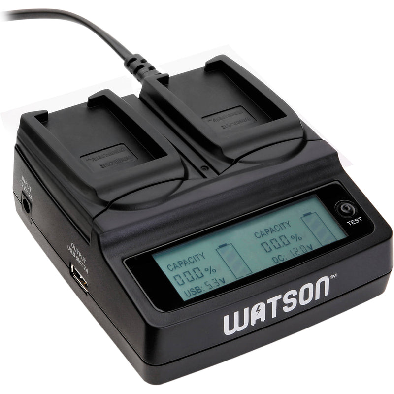 Watson Duo LCD Charger with Two NP-BX1 Battery Plates