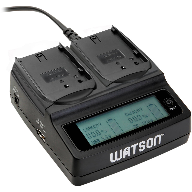 Watson Duo LCD Charger with Two NP-FZ100 Battery Plates