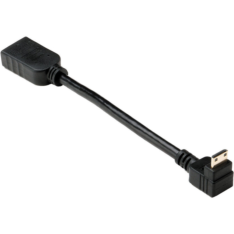 Pearstone 5" Right Angle HDMI Mini (Type C) Male to HDMI (Type A) Female Adapter Cable