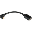 Pearstone 5" Right Angle HDMI Mini (Type C) Male to HDMI (Type A) Female Adapter Cable