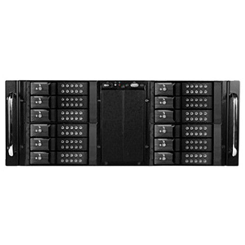 iStarUSA 4 RU 12-Bay Stylish Storage Server Trayless Hotswap 12 x 3.5" Rackmountable Chassis Kit (Black HDD Handles)
