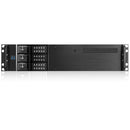 iStarUSA D-230HN-T 2U Compact 3 x 3.5" Bay Trayless Hotswap microATX Rackmount Chassis (Black)
