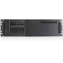 iStarUSA D-350HB-T 3 RU Compact 5 x 3.5" Bay Hotswap microATX Rackmount Chassis (Black HDD Handles)