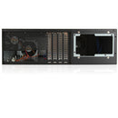 iStarUSA D-350HB-T 3 RU Compact 5 x 3.5" Bay Hotswap microATX Rackmount Chassis (Black HDD Handles)