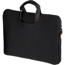 Ruggard 14" Ultra Thin Laptop Sleeve with Handles (Black/Orange)