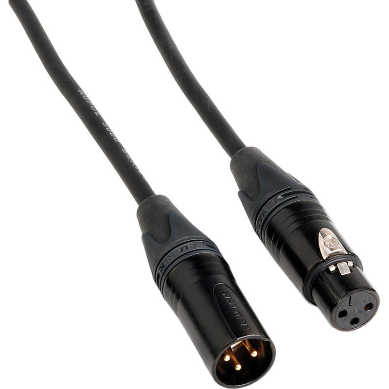 Kopul Premier Quad Pro 5000 Series XLR M to XLR F Microphone Cable - 15' (4.5 m), Black