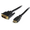 StarTech HDMI Male to DVI-D Male Cable (6', Black)