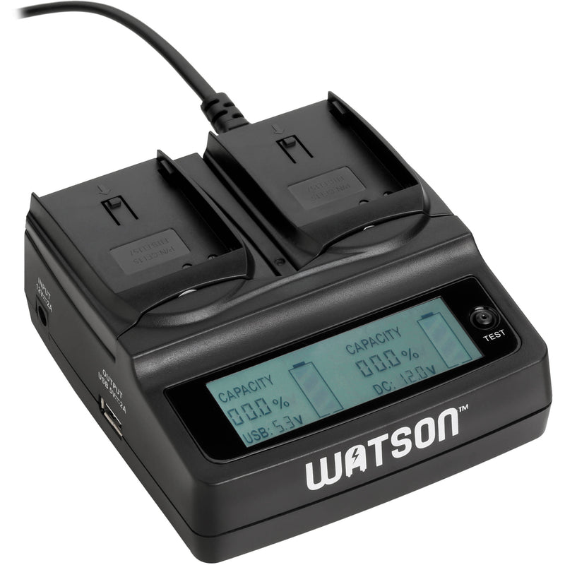 Watson Duo LCD Charger with Two NP-FZ100 Battery Plates