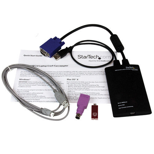 StarTech KVM Console to USB 2.0 Portable Laptop Crash Cart Adapter