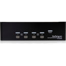 StarTech 4-Port Dual DVI 2.0 USB Hub KVM Switch with Audio (Black)
