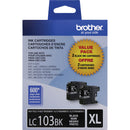 Brother LC103BK Innobella High Yield XL Ink Cartridge (2-Pack, Black)