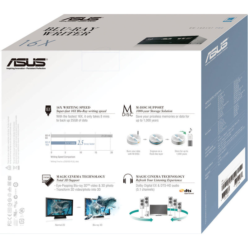 ASUS BW-16D1HT Internal SATA 16X Blu-ray Disc Rewriter