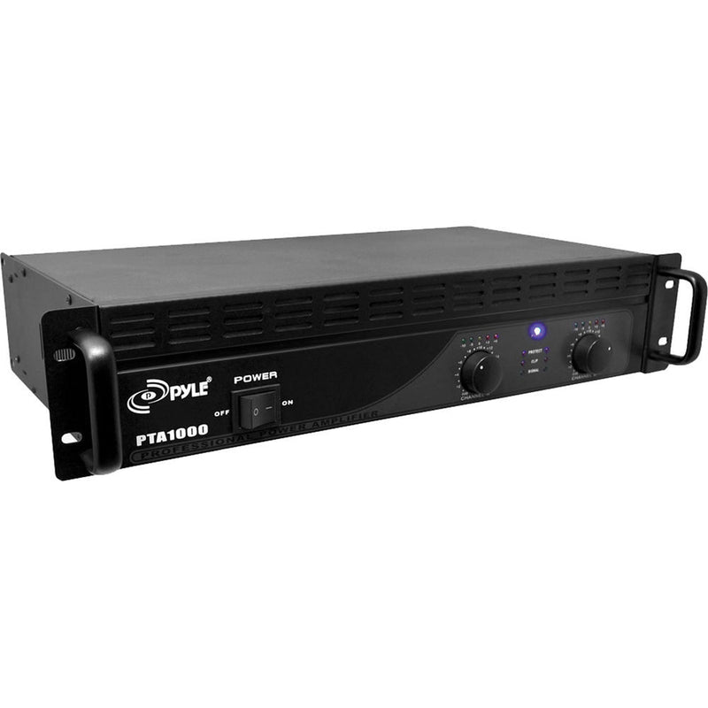 Pyle Pro PTA1000 Professional Stereo Power Amplifier (250W/Channel Ohms)