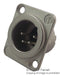 NEUTRIK NC4MD-LX XLR Audio Connector, 4 Contacts, Plug, Panel Mount, Silver Plated Contacts, Metal Body, DLX Series