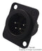 NEUTRIK NC4MD-LX-BAG XLR Audio Connector, 4 Contacts, Plug, Panel Mount, Silver Plated Contacts, Metal Body, DLX Series
