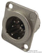 NEUTRIK NC5MD-LX XLR Audio Connector, 5 Contacts, Plug, Panel Mount, Silver Plated Contacts, Metal Body, DLX Series