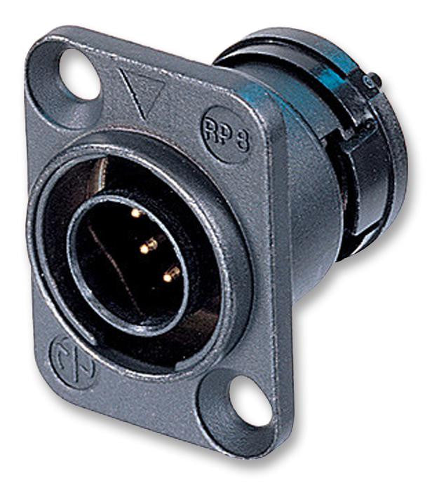 NEUTRIK ORP8M Circular Connector, Neutricon Series, Plug, 8 Contacts, Pin, Solder, Panel Mount