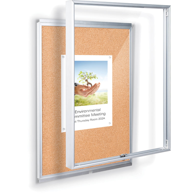 Best Rite 94CAB-01 Economy Enclosed Bulletin Board Cabinet (24 x 36", Natural Cork)