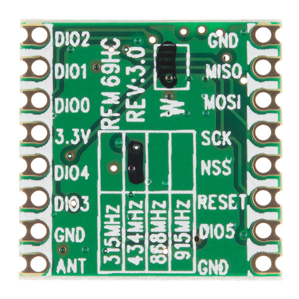 Tanotis - SparkFun RFM69HCW Wireless Transceiver - 434MHz General - 3