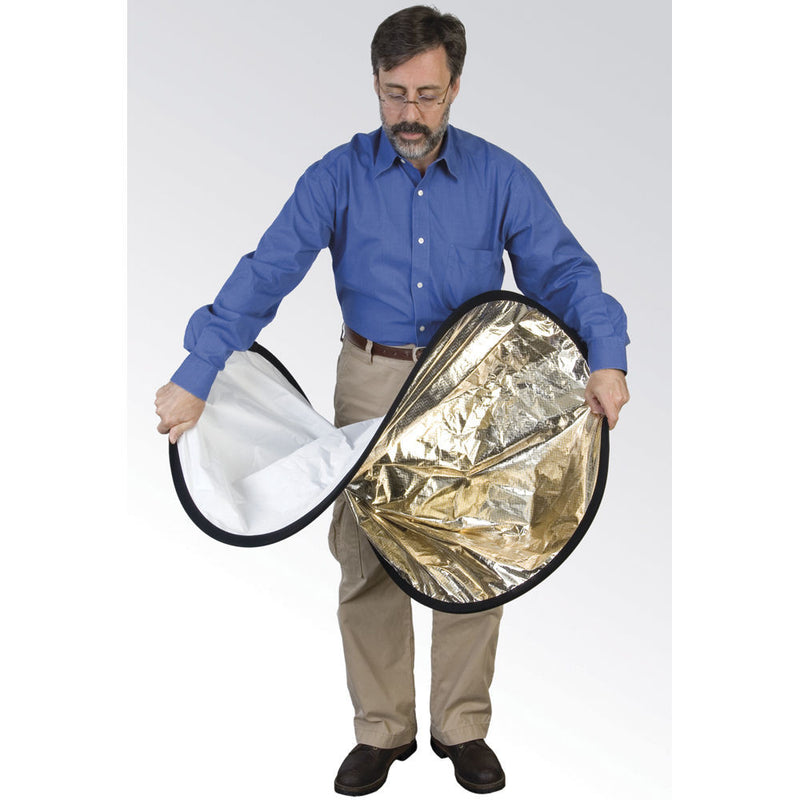 Impact Collapsible Circular Reflector Disc - Gold/Silver - 12"