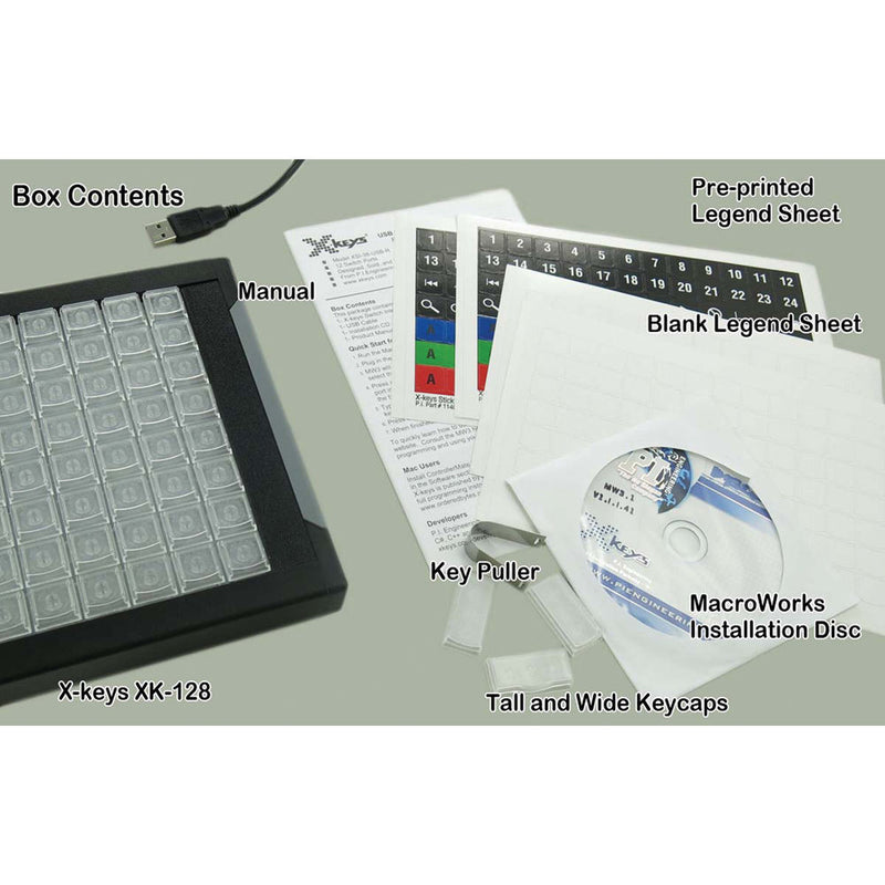 X-keys XK-128 Customizable USB Keyboard