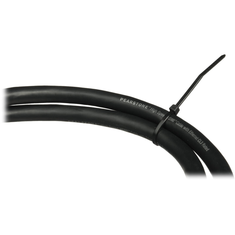 Pearstone 4" Plastic Cable Ties - Black (1000-Pack)