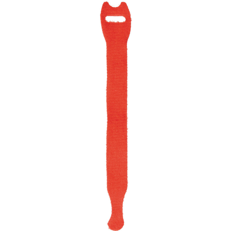 Pearstone 0.5 x 8" Touch Fastener Straps (Red, 10-Pack)