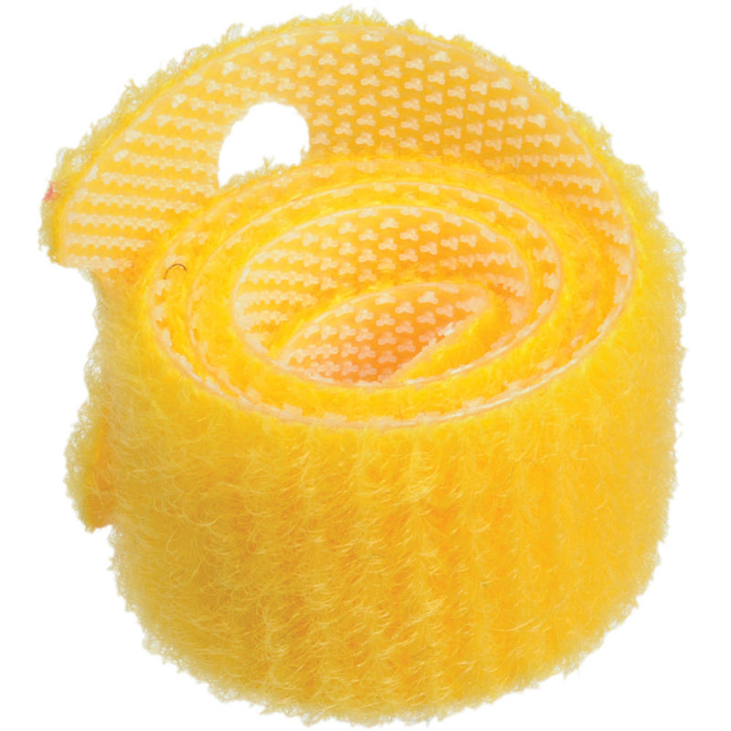 Pearstone 0.5 x 12" Touch Fastener Straps (Yellow, 10-Pack)