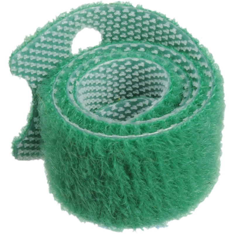 Pearstone 0.5 x 12" Touch Fastener Straps (Green, 10-Pack)