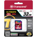 Transcend 32GB SDHC Ultimate 600x Class 10 UHS-I Memory Card