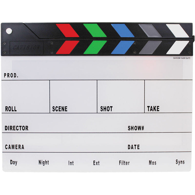 Cavision Next-Generation Slate with LED Light and Color Clap Sticks