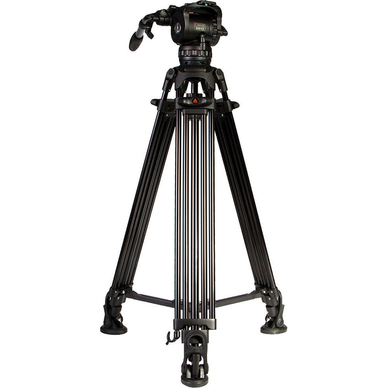 E-Image Two-Stage Aluminum Tripod with GH10 Head & Tripod Dolly Kit (75mm)