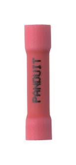 PANDUIT BSV18X-MY TERMINAL, BUTT SPLICE, 22-18AWG, RED