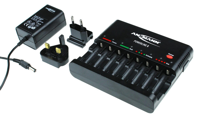 Ansmann 1001-0006-UK-1 Powerline 8 Charger With AA Batteries
