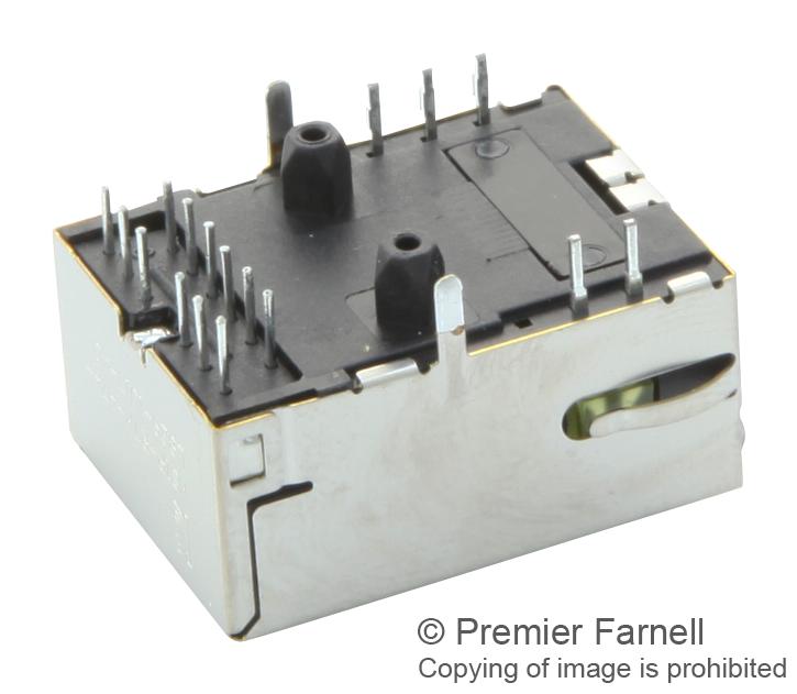 BEL Magnetic Solutions L829-1J1T-43 Modular Connector ICM 1Gbase-T Low Profile Tab Up RJ45 Jack 1 x (Port) 8P8C Cat5e