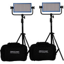 Dracast LED500 Pro Daylight LED 2-Light Kit with V-Mount Battery Plates and Stands