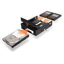 Icy Dock FLEX-FIT Trio 2 x 2.5" HDD/SSD to 5.25" Bracket + 3.5" Bay (Black)