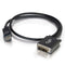 C2G DisplayPort Male to Single Link DVI-D Male Adapter Cable (3', Black)