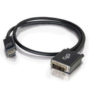 C2G DisplayPort Male to Single Link DVI-D Male Adapter Cable (6', Black)
