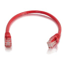 C2G 6" Cat5e Snagless Unshielded (UTP) Network Patch Cable (Red)