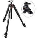 Manfrotto MT055XPRO3 Aluminum Tripod with 410 Junior Geared Head Kit