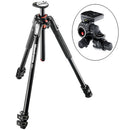 Manfrotto MT190XPRO3 Aluminum Tripod with 410 Junior Geared Head Kit