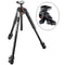 Manfrotto MT190XPRO3 Aluminum Tripod with 410 Junior Geared Head Kit