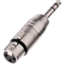 Kopul 3-Pin XLR Female to 1/4" TRS Male Barrel Adapter