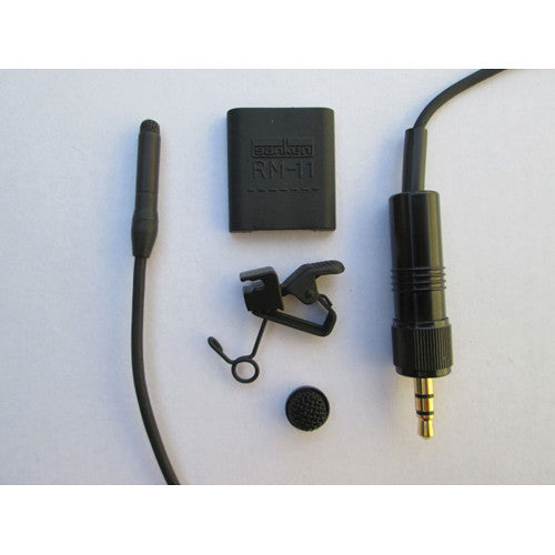 Sanken COS-11D Omni Lavalier Mic, Reduced Sens, Hardwired 1/8" TRS Connector for Sennheiser Evolution Wireless Transmitter (with Accessories, Black)