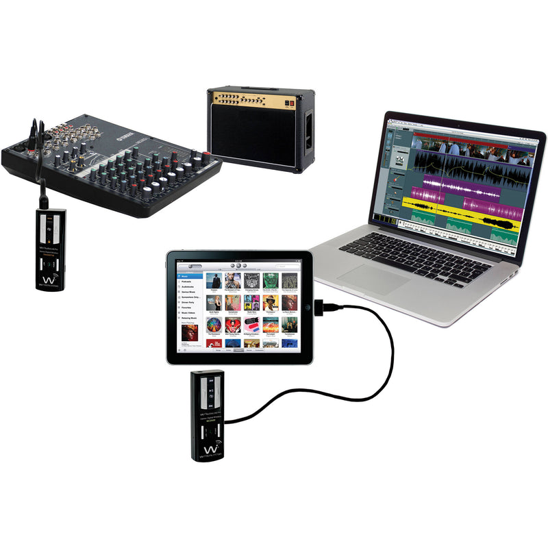 Wi Digital AudioLink Pro Pocket Portable Wireless Instrument and Audio Monitoring System with 2-Way Wireless USB Audio Interface