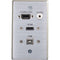 C2G HDMI, VGA, 3.5mm Audio and USB Pass Through Single Gang Wall Plate (White)