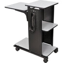 Luxor WPS4E Mobile Presentation Station - 18.25 x 38.5 x 34.5" (Black/Gray)