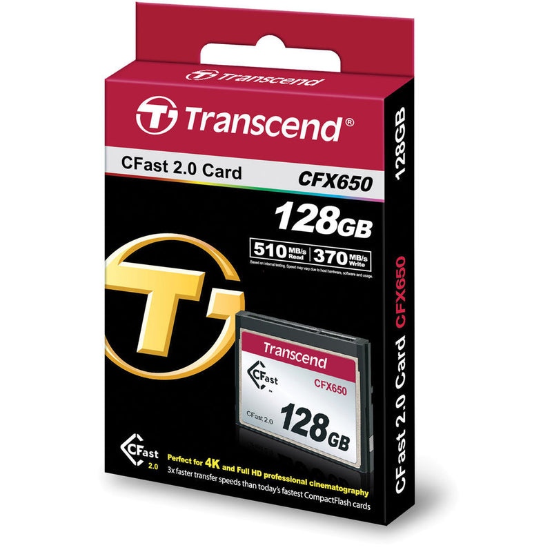 Transcend CFX650 128GB CFast 2.0 Flash Memory Card